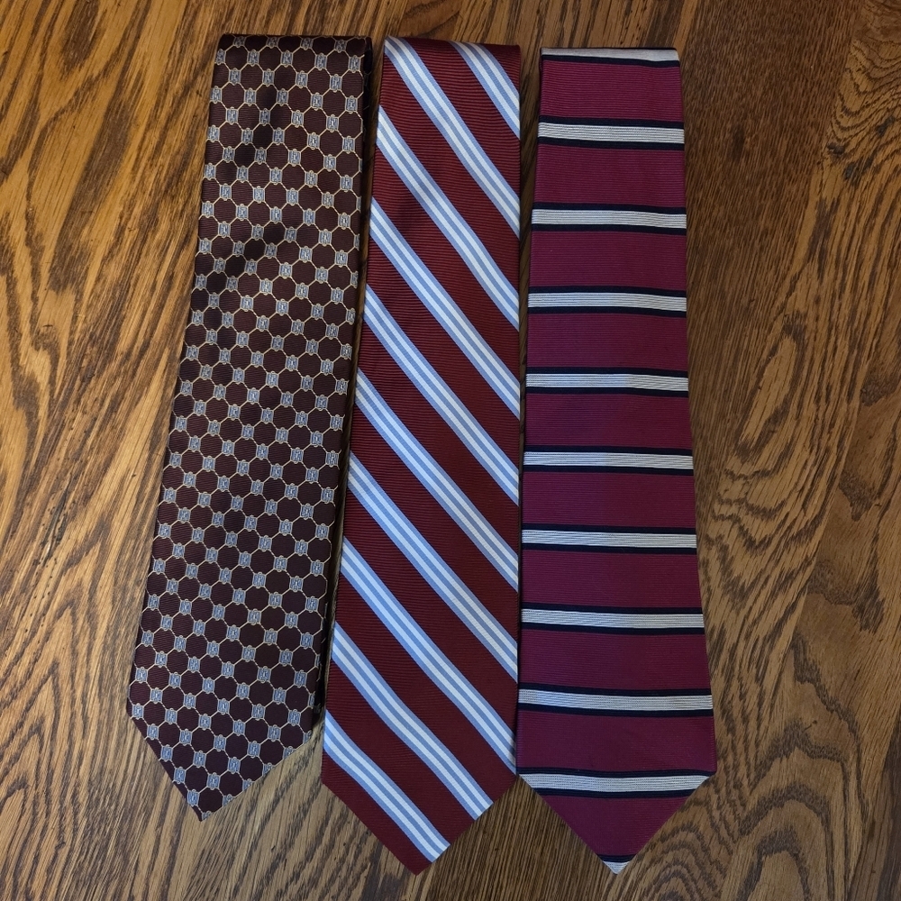 BROOKS BROTHERS MAKERS Lot Of 3 Silk Ties - Picture 2 of 3